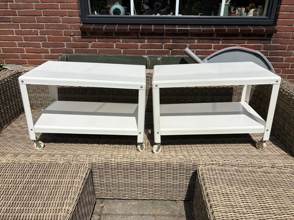 2x Ikea PS salontafel wit Ola Wihlborg, Ophalen, 50 tot 100 cm, Zo goed als nieuw, Minder dan 50 cm