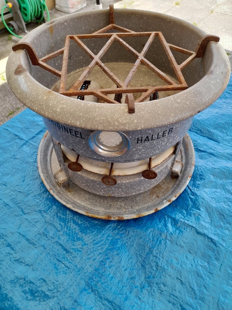 PETROLEUMSTEL GRIJS, Antiek en Kunst, Ophalen of Verzenden