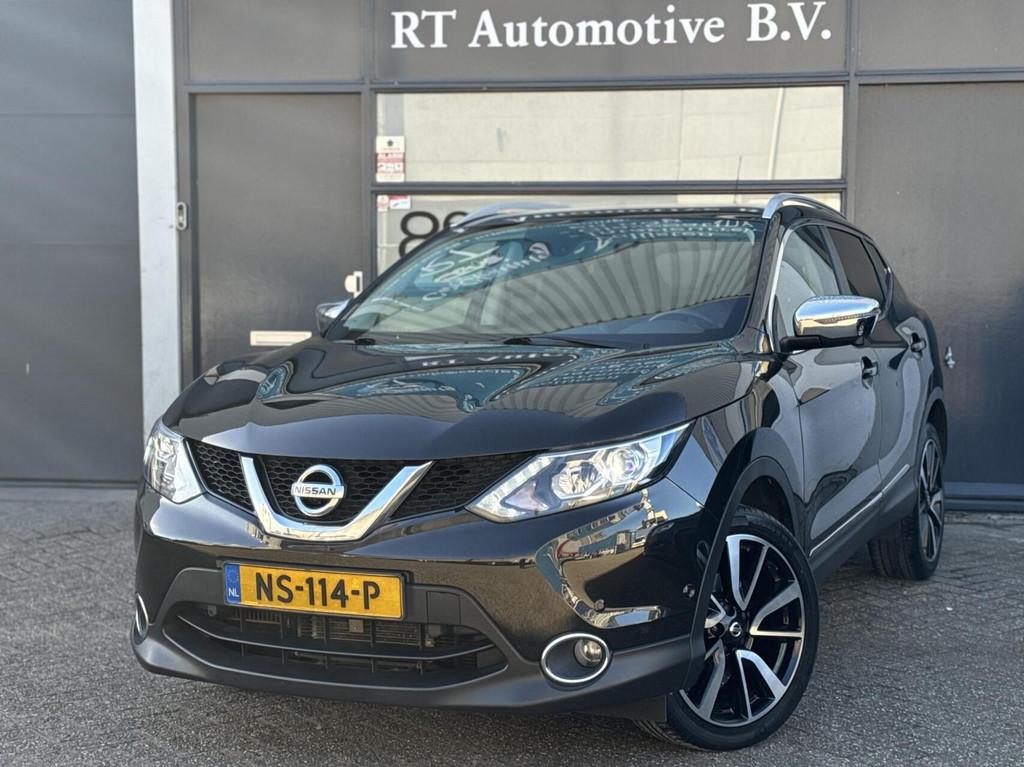 Nissan Qashqai 1.2 Tekna Pano / Leder Dealer OH Automaat, Auto's, Nissan, Gebruikt, 116 pk, Zwart, Bedrijf