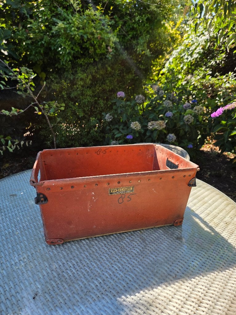 Vintage Trafitol opbergbak kist, Ophalen, Overige materialen, Minder dan 50 cm, Gebruikt
