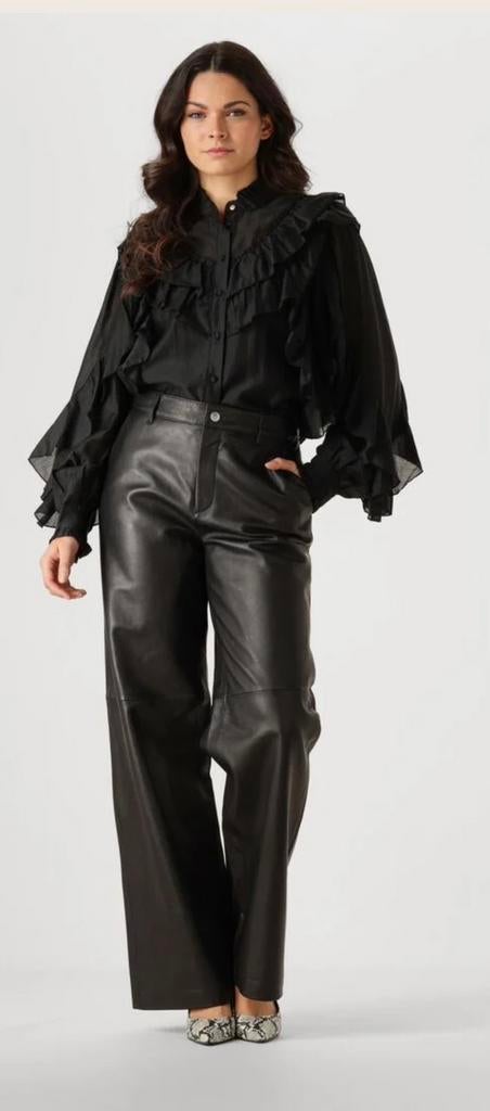Zwarte Aaiko Blouses Daria maat L, Kleding | Dames, Blouses en Tunieken, Ophalen of Verzenden, Zo goed als nieuw, Maat 38/40 (M)