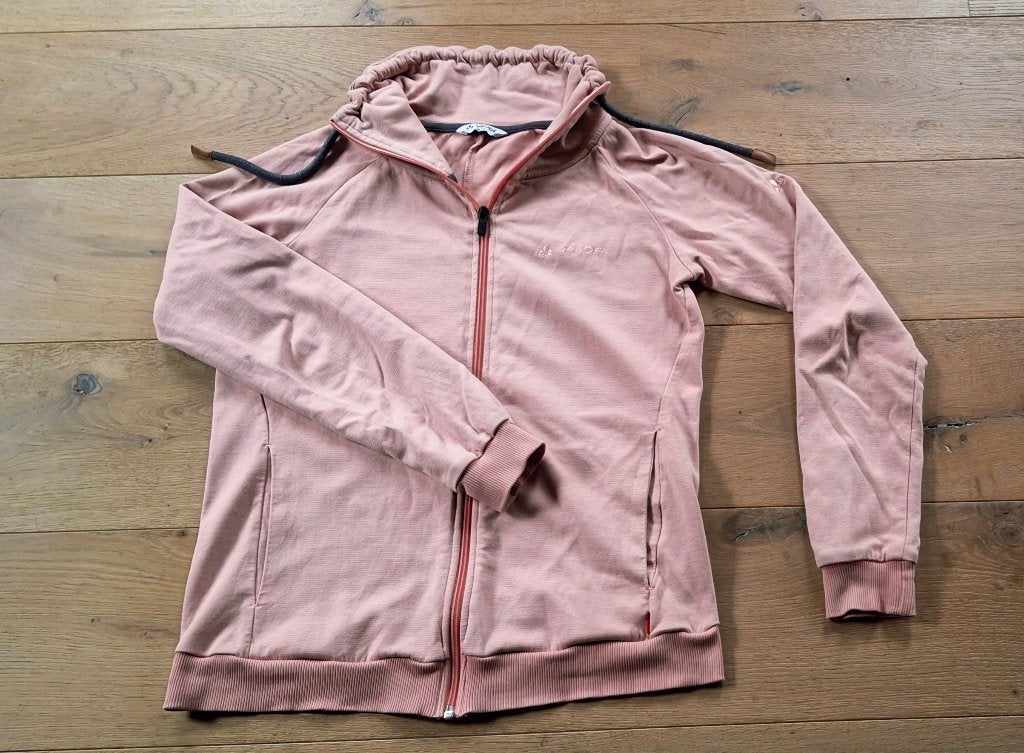 Sportvest, midlayer, roze met kraag. Merk: Vaude., Maat 38/40 (M), Overige typen, Ophalen of Verzenden, Vaude