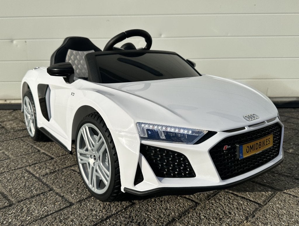 Audi R8 12v wit Afstands. / Bleutooht / Leder en Rubberba., Ophalen of Verzenden, Nieuw