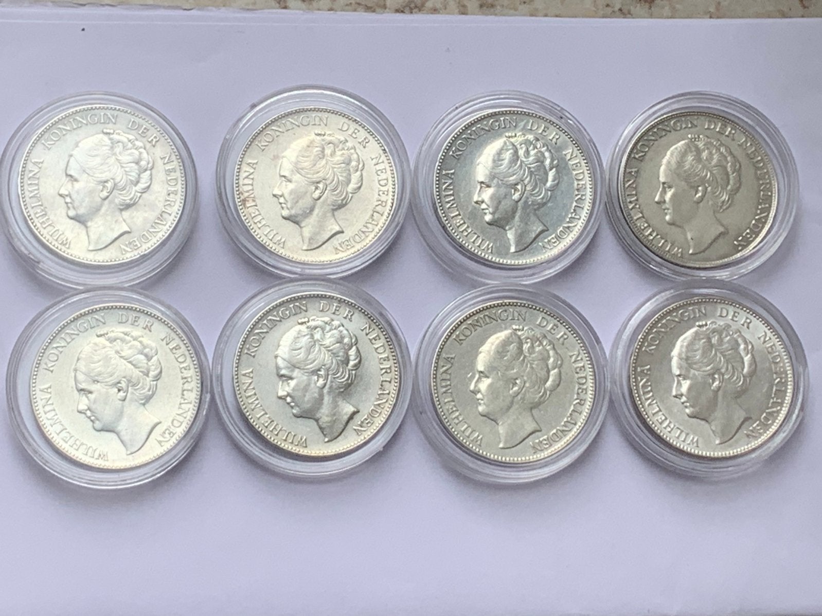 8 oude zilveren guldens wilhelmina, Ophalen of Verzenden, Koningin Wilhelmina, 1 gulden