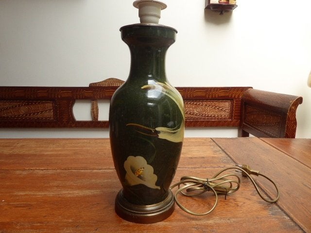 prachtige keramiek lamp, handbeschilderd