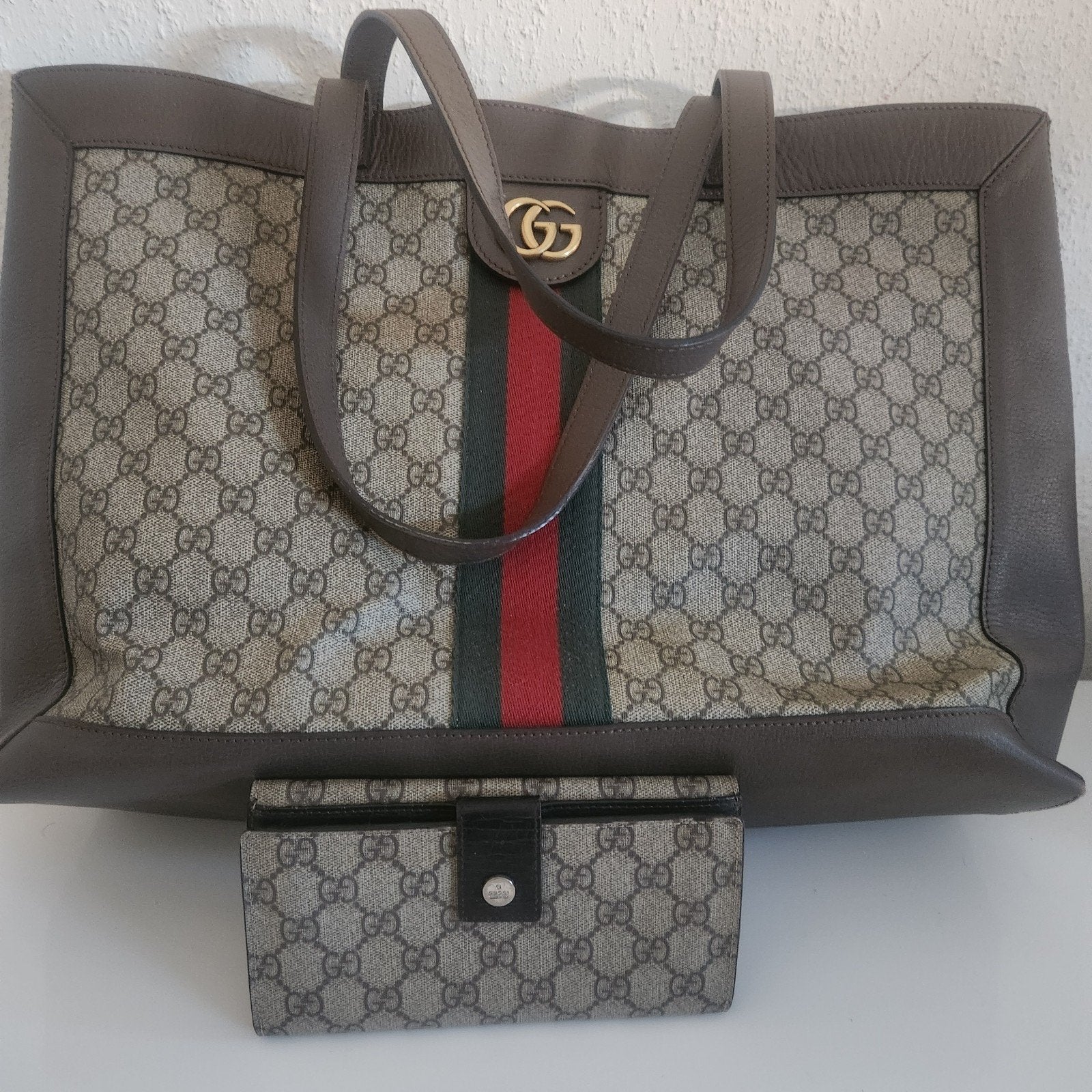 Gucci gg ophidia tote, Ophalen of Verzenden, Gebruikt, Bruin, Shopper