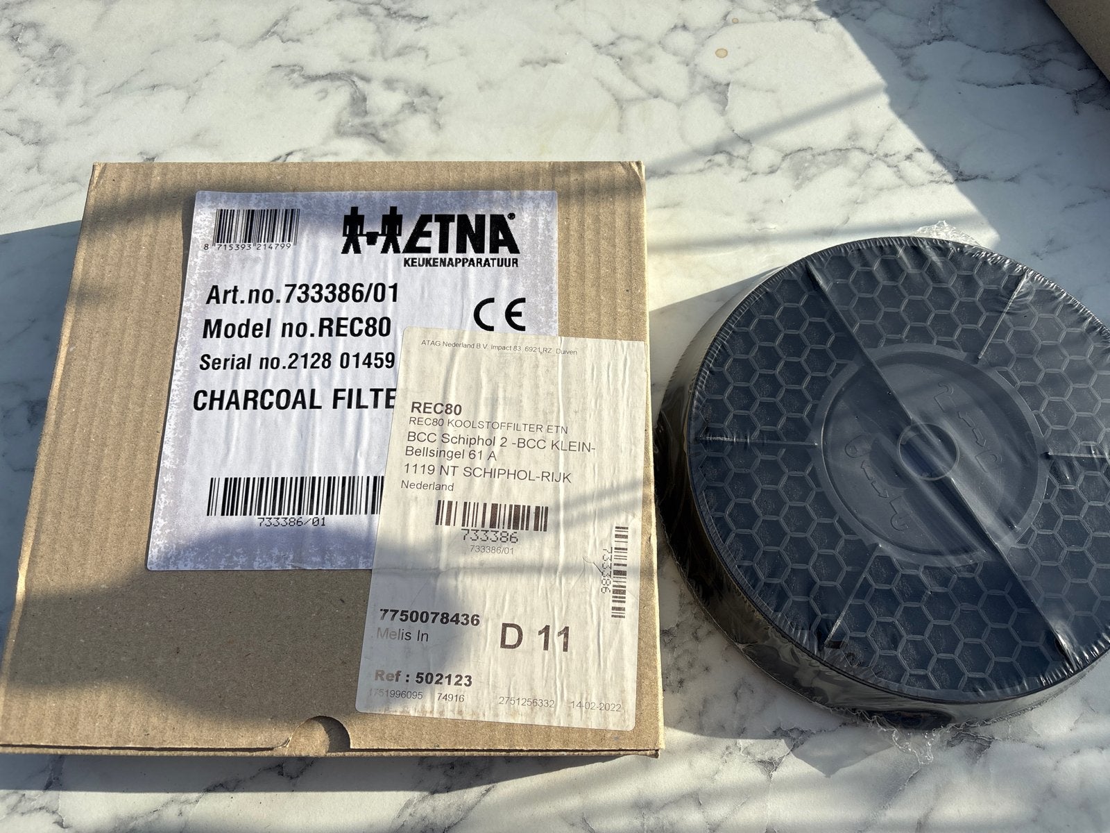 Etna Keukenapparatuur Koolstoffilter REC80, Ophalen of Verzenden, Nieuw