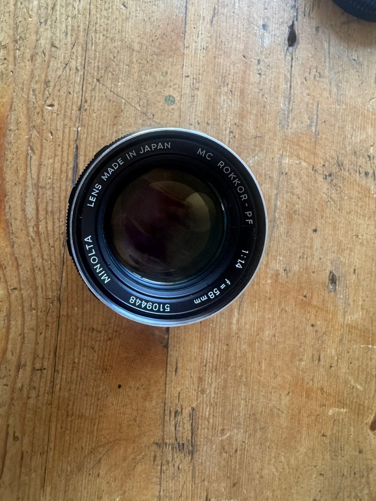 Minolta MC Rokkor PF 58mm 1.4 + Fotodiox GFX adapter, 58 mm, Ophalen of Verzenden, Standaardlens, Minolta