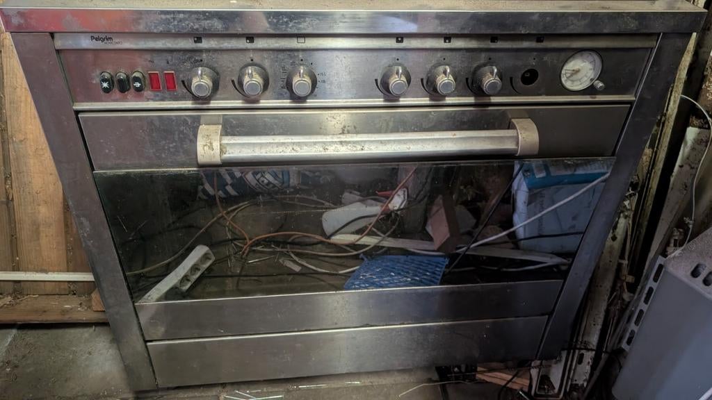 Pelgrim Gasfornuis met Oven - 90x60x87cm, Witgoed en Apparatuur, Fornuizen, Gebruikt, Vrijstaand, Gas, 5 kookzones of meer, 85 tot 90 cm
