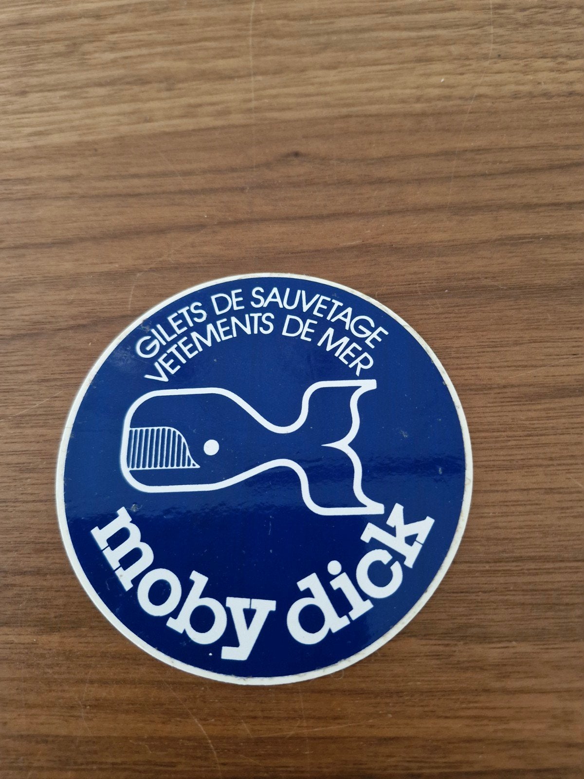 11677 Vintage Moby Dick Sticker - Gilet de Sauvetage, Ophalen of Verzenden, Gebruikt, Overige typen