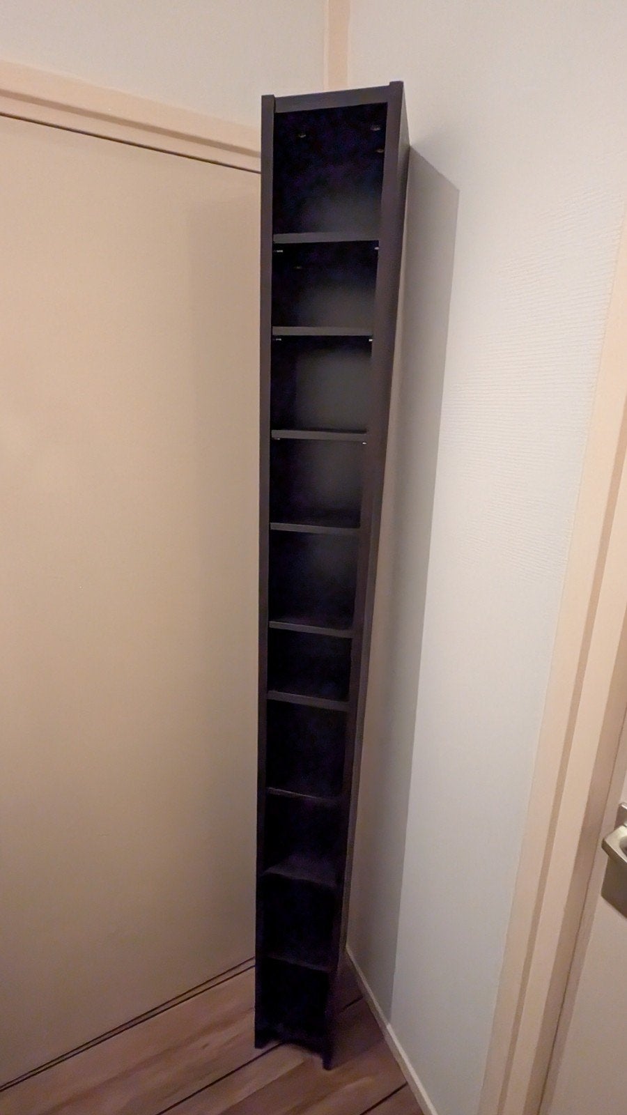 Ikea Gnedby / Billy CD / DVD kast - Zwartbruin, Ophalen, 150 discs of meer, Zo goed als nieuw, Hout