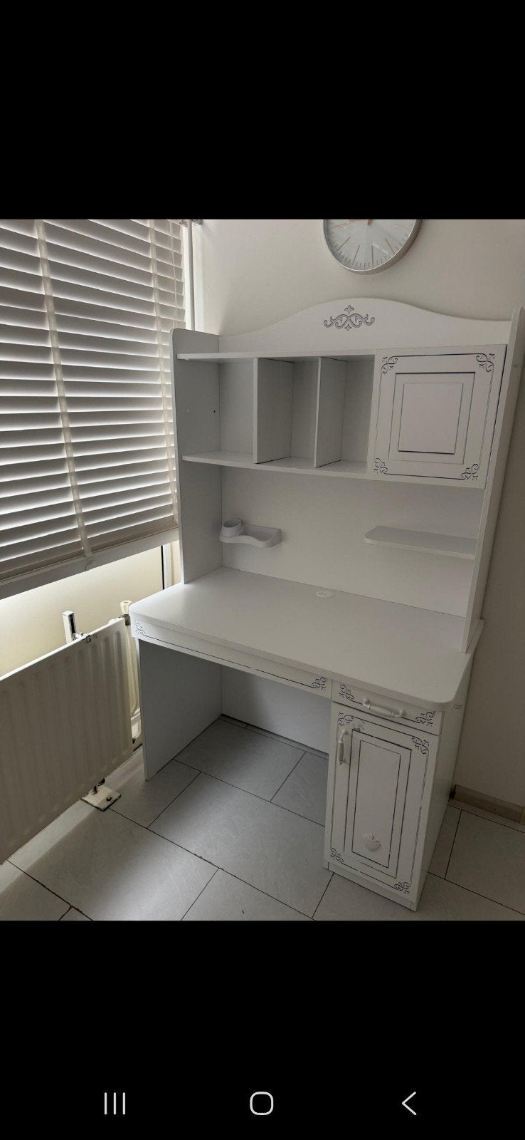 Meisjesbureau met opzetstuk - Wit, 166x58x110cm, Huis en Inrichting, Bureaus, Ophalen