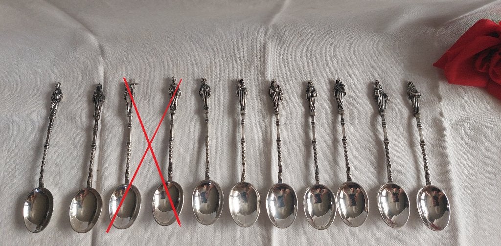 GERO 90 | 9 verschillende apostellepeltjes | ZELDZAME ITEMS, Verzenden
