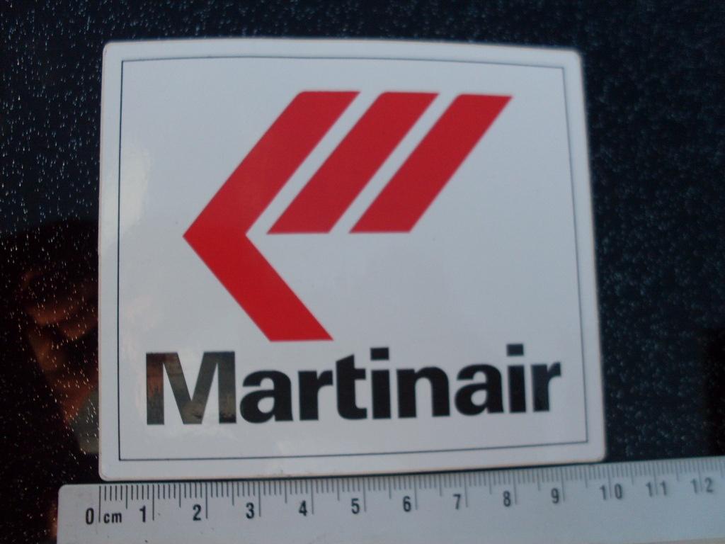 sticker Martinair logo middel, Verzenden, Zo goed als nieuw, Bedrijf of Vereniging