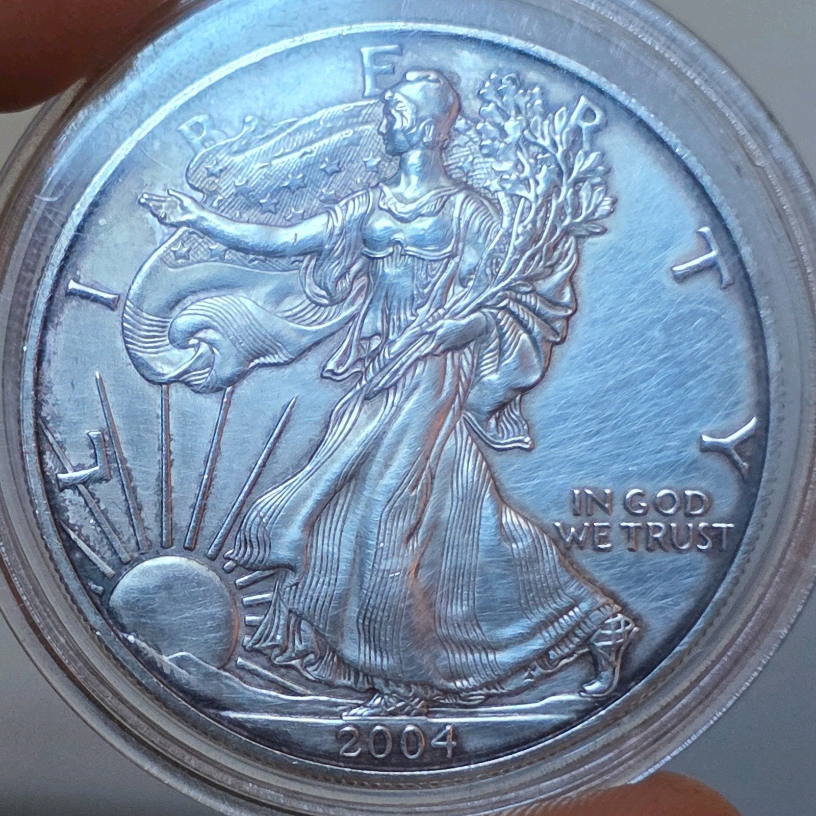 1oz 2004 eagle Amerika, Verzenden, Zilver