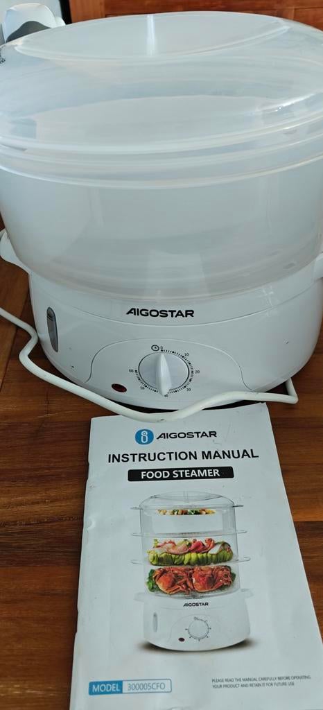 Aigostar Food Steamer - Model 300005CFO, Ophalen of Verzenden, Zo goed als nieuw, Stoomreiniger