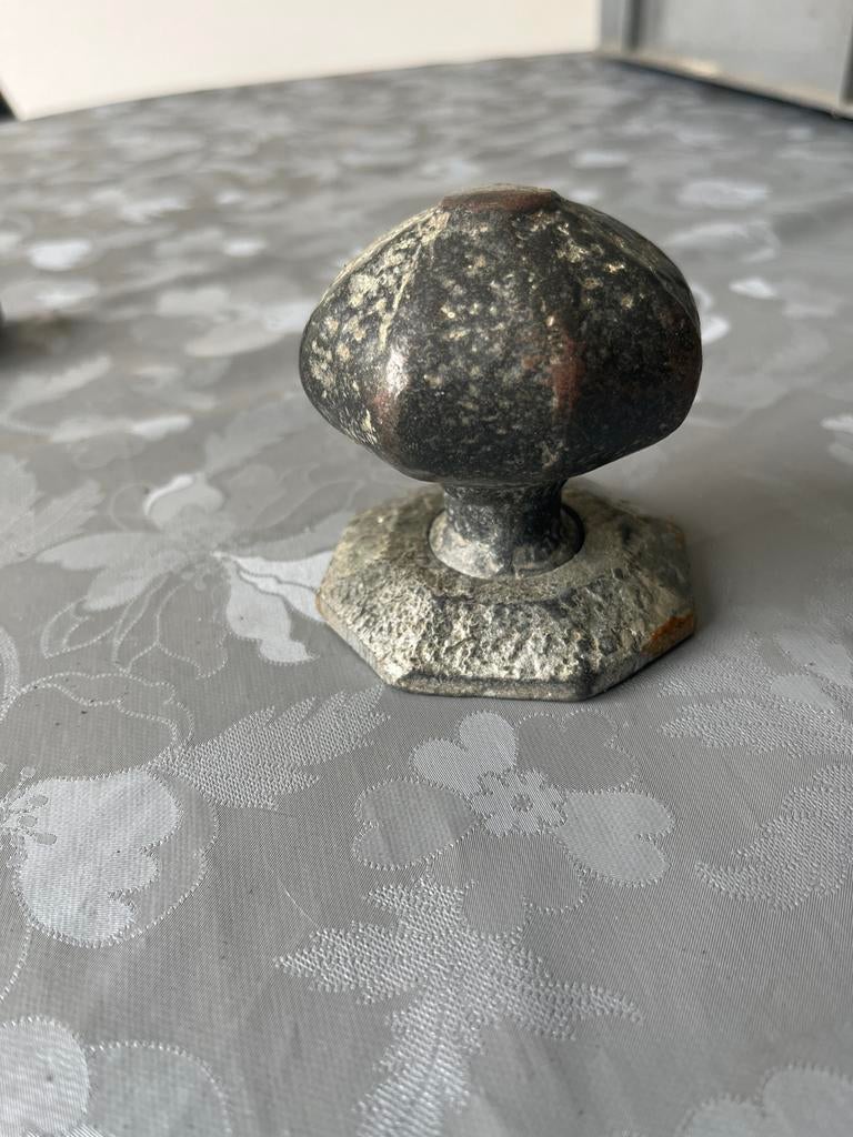 Antieke deurknop met schroefdraad, Ophalen of Verzenden