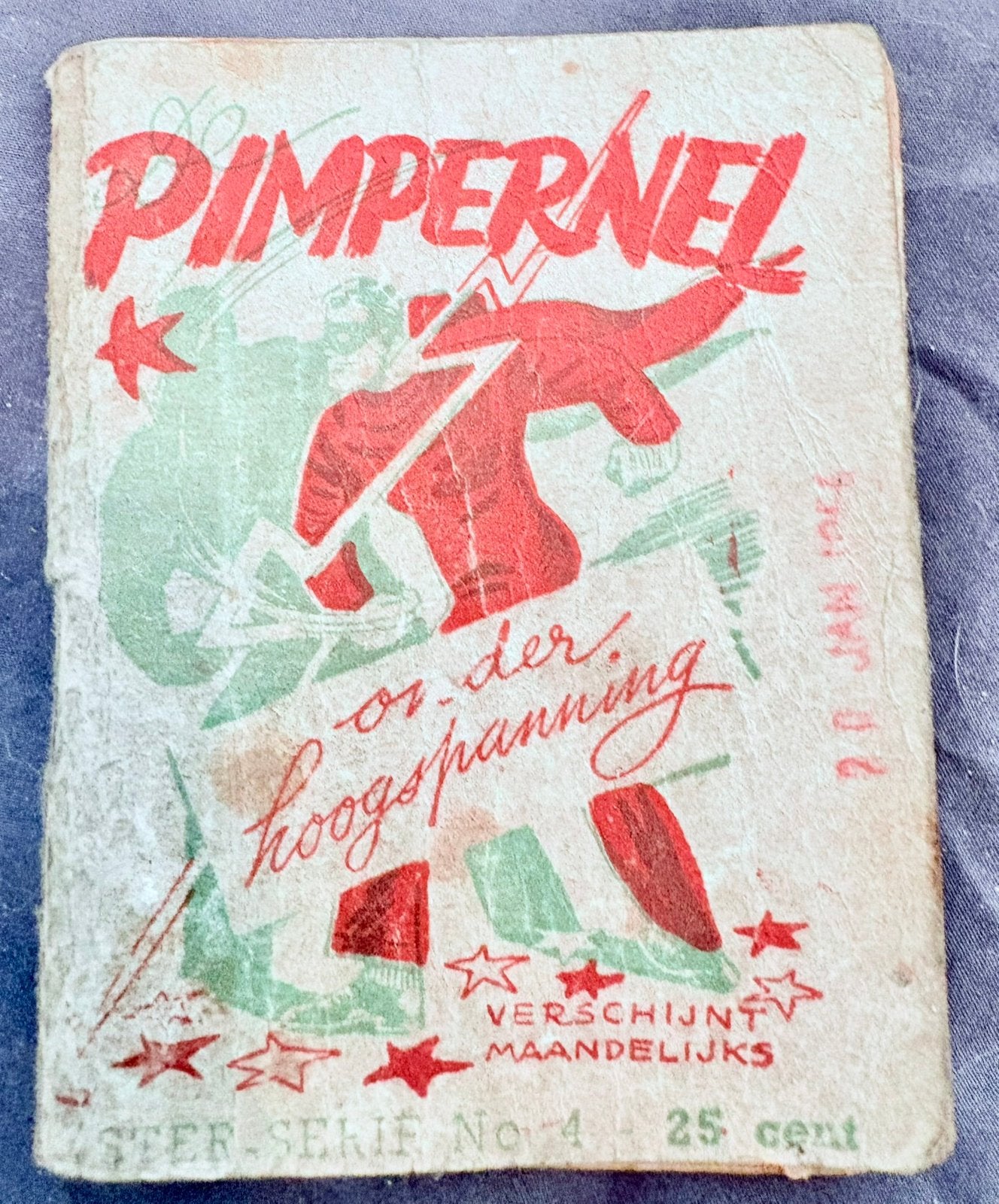 De Pimpernel – Onder Hoogspanning – Ster-Serie nr. 4 – 1948, Eén stripboek, Ophalen of Verzenden, Gelezen