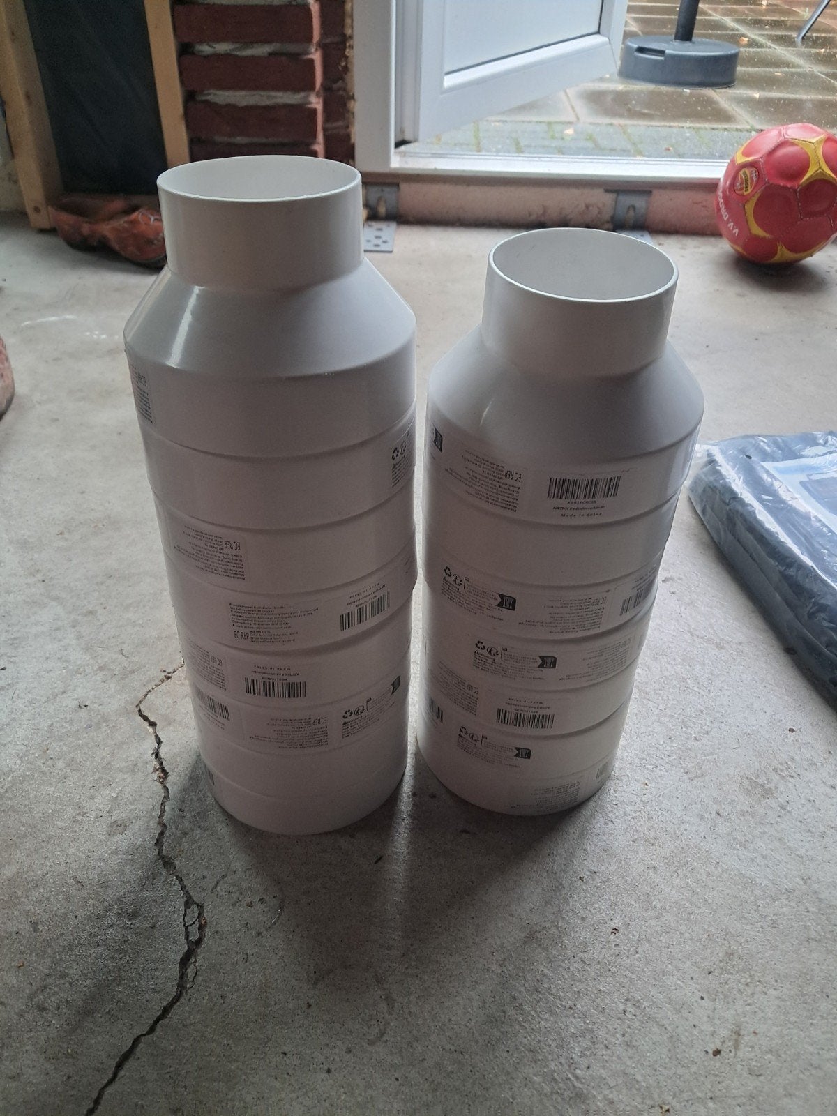 Kunststof verloopstuk 150mm naar 90mm (16 stuks), Ophalen of Verzenden, Nieuw