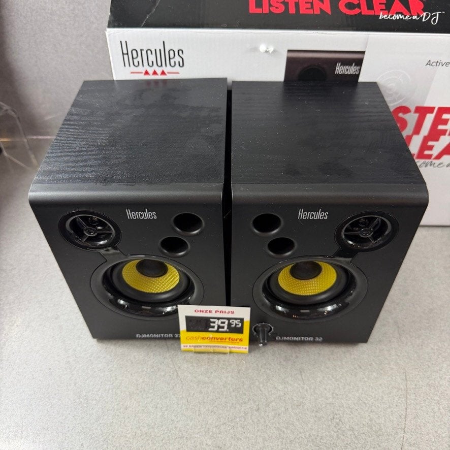 Hercules DJ Monitor 32 | in doos | met kabels | 411305, Audio, Tv en Foto, Luidsprekers, Gebruikt, Center speaker, Minder dan 60 watt