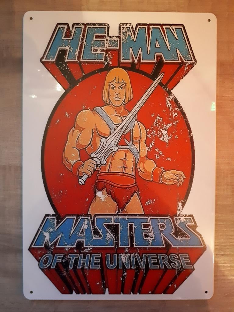 He Man Masters Of The Universe 20x30 cm Reclamebord, Ophalen of Verzenden, Nieuw, Reclamebord