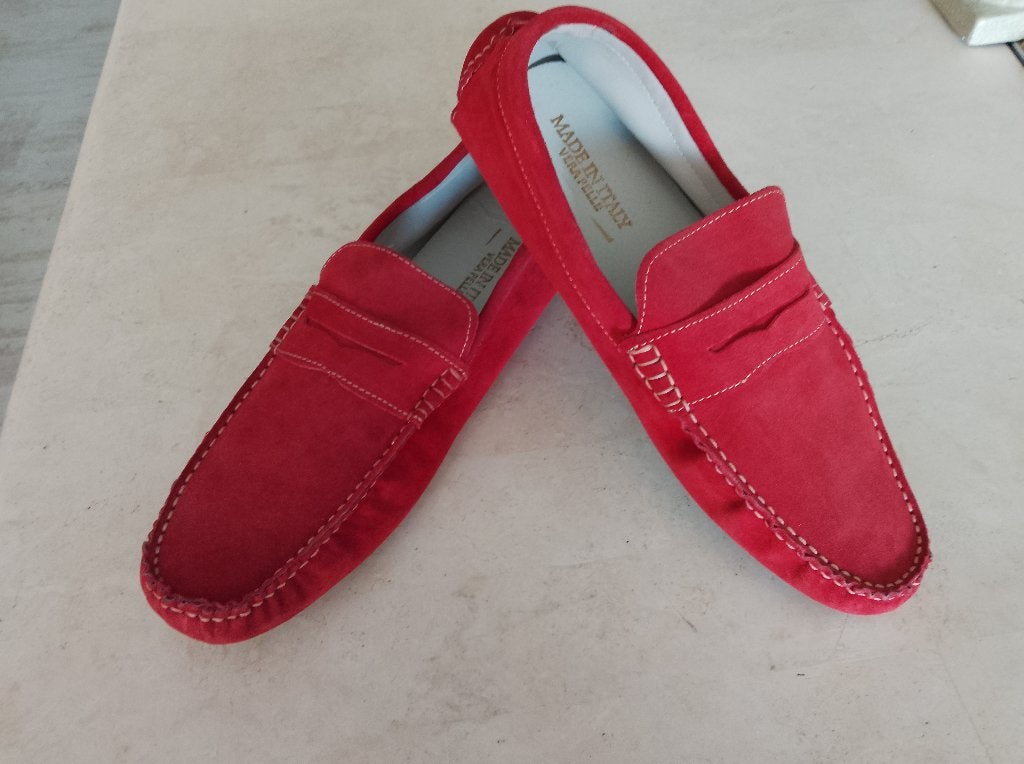 Vera Pelle suède instappers maat 43, Loafers, Overige kleuren, Nieuw, Vera Pelle