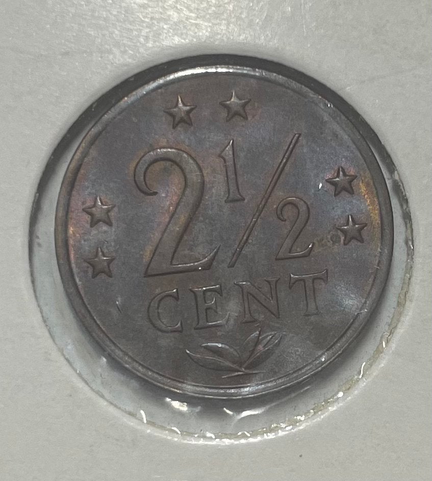 2,5 cent Nederlandse Antillen 1971, Postzegels en Munten, Munten | Nederland, Ophalen of Verzenden, Koningin Juliana