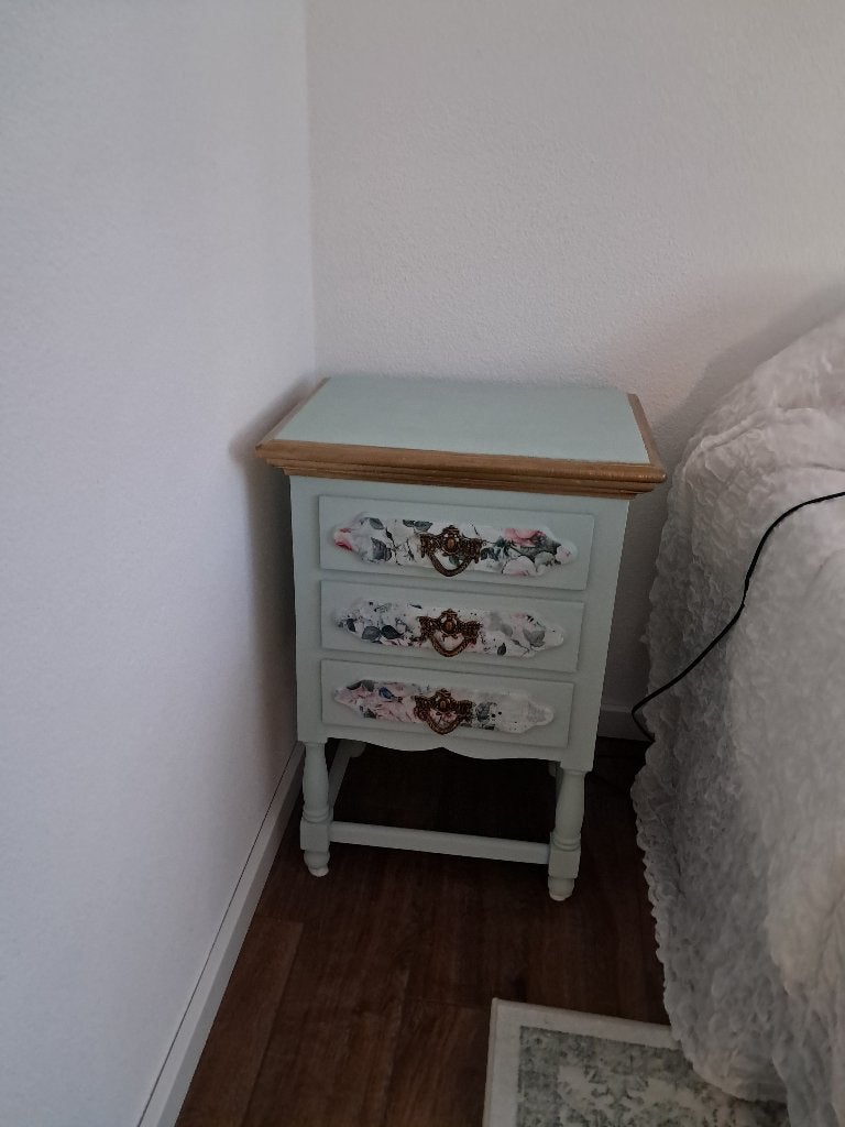 Leuk gerestyled nachtkastje, bijzettafeltje, Huis en Inrichting, Kasten | Overige, Ophalen, Gebruikt