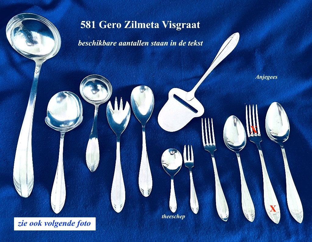 Bieden op 61 delen 1 koop ÓF p/s Visgraat 581 Gero Zilmeta, Antiek en Kunst, Ophalen