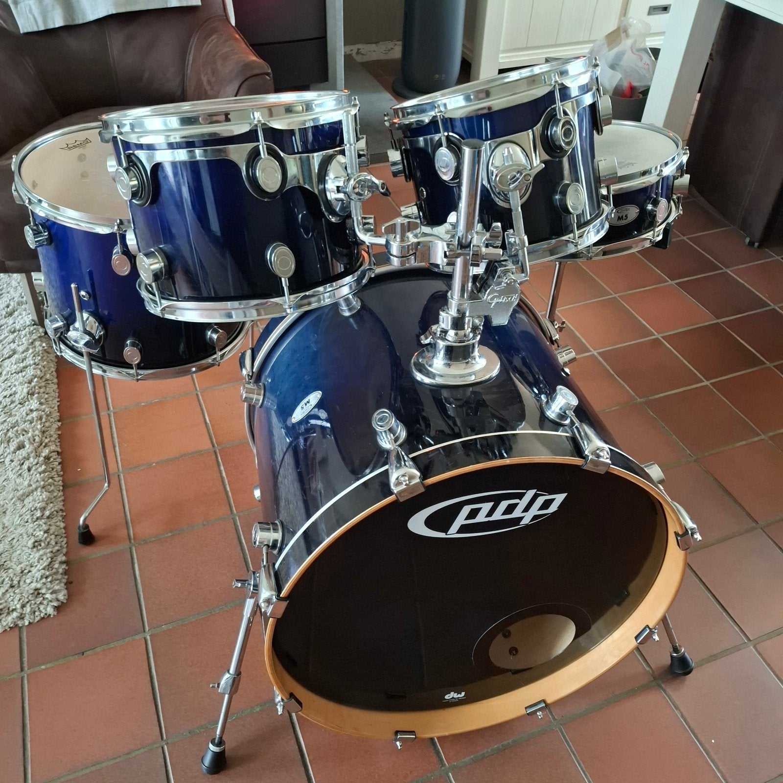 dw pdp m5 full maple drumstel in gebruikte maar goede staat, Ophalen, Gebruikt, Drums of Percussie