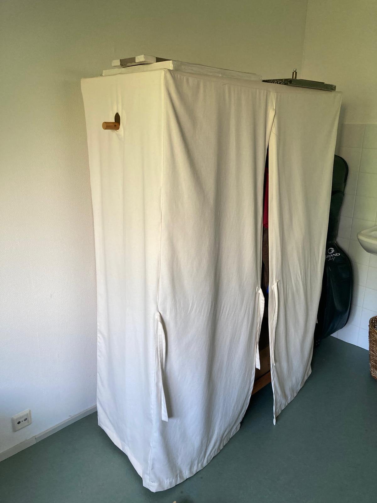 Habitat kledingkast - stevige canvas stof – 175 x 125 x 60, Huis en Inrichting, Ophalen, 100 tot 150 cm, Zo goed als nieuw, 150 tot 200 cm