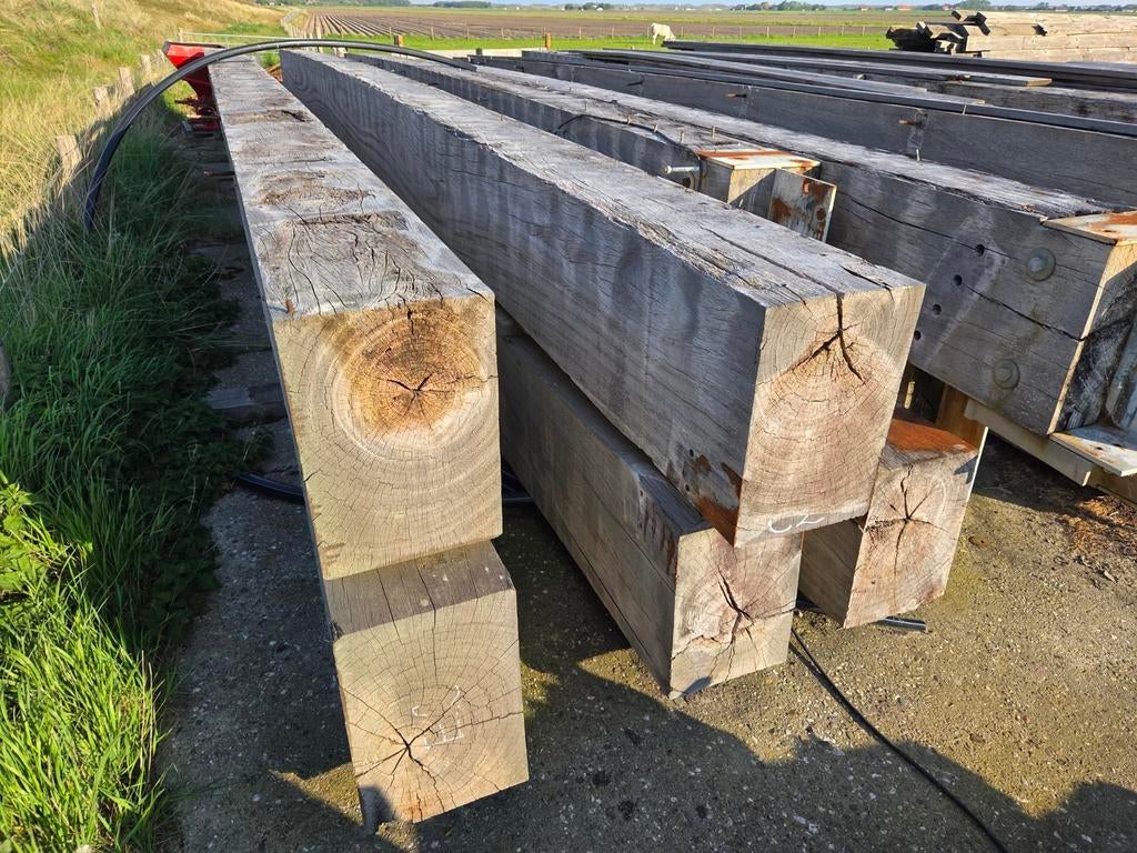 Zware Wallabi hardhouten brugdelen & planken - Gebruikt, Doe-het-zelf en Verbouw, Hout en Planken, Ophalen of Verzenden