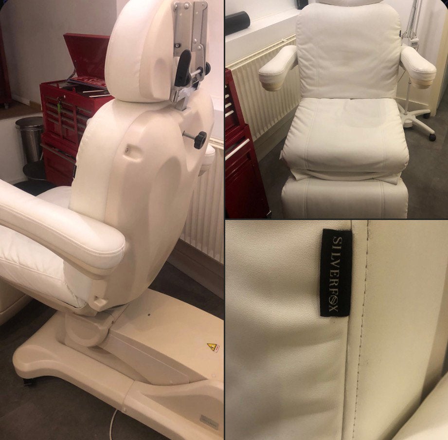 Behandelstoel Silverfox wit, Ophalen, Zo goed als nieuw, Massagetafel