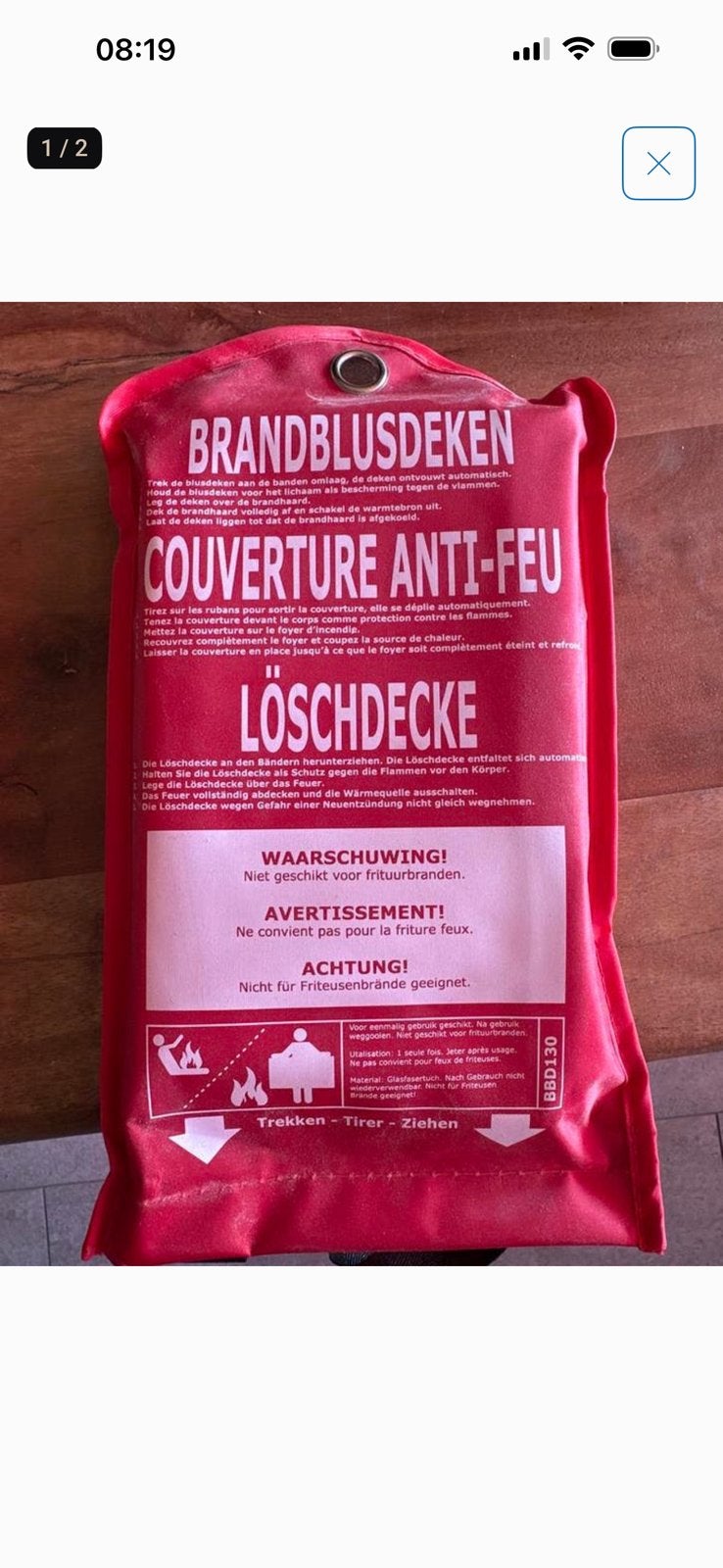 Branddeken, Ophalen of Verzenden, Nieuw