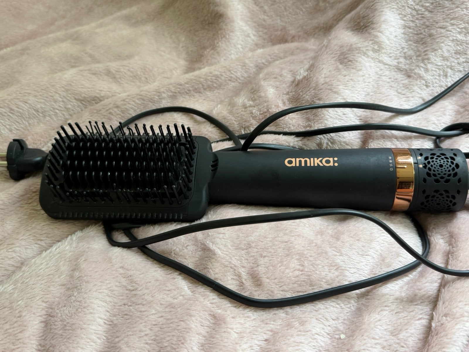Amika Hair Straightener heat blow dryer BlackElectric 2 in 1, Ophalen of Verzenden, Haarverzorging