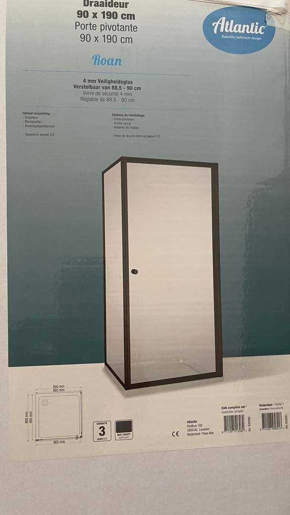 Douch draai deur ( roan ), Huis en Inrichting, Badkamer | Badkamermeubels, Overige typen, Nieuw, Minder dan 100 cm, 25 tot 50 cm