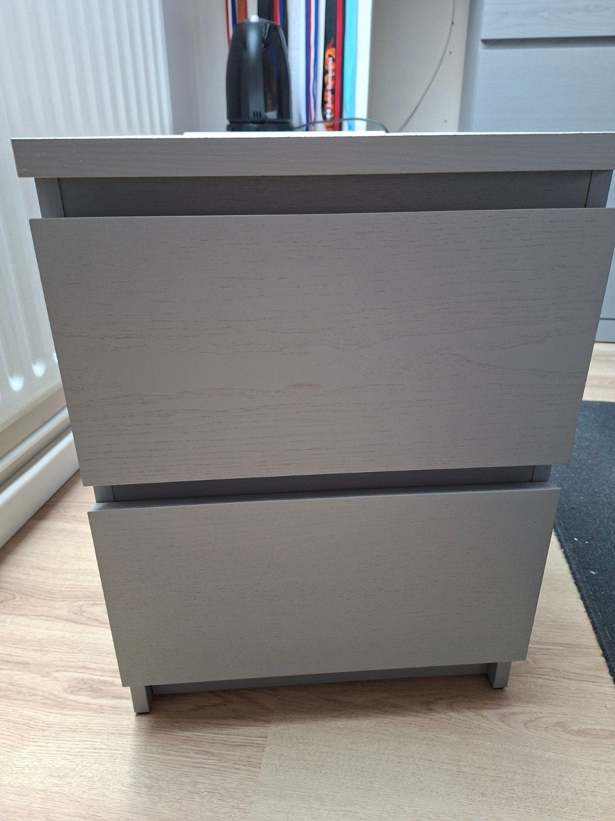 Ikea malm ladenkast/Nachtjekastje grijs, Huis en Inrichting, Ophalen, 25 tot 50 cm, Minder dan 50 cm, Minder dan 100 cm