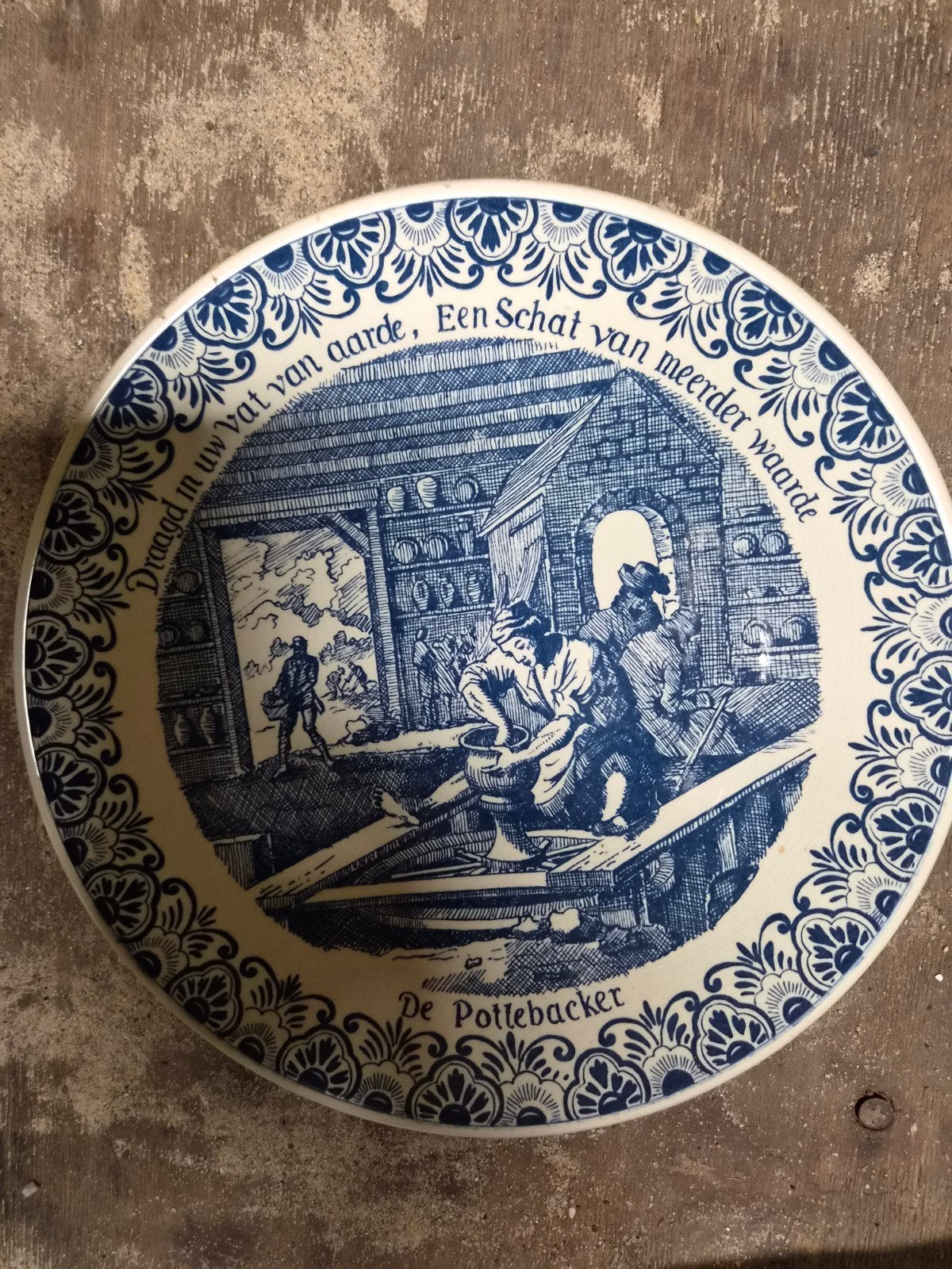 delfts blauwe wandbord, Ophalen of Verzenden