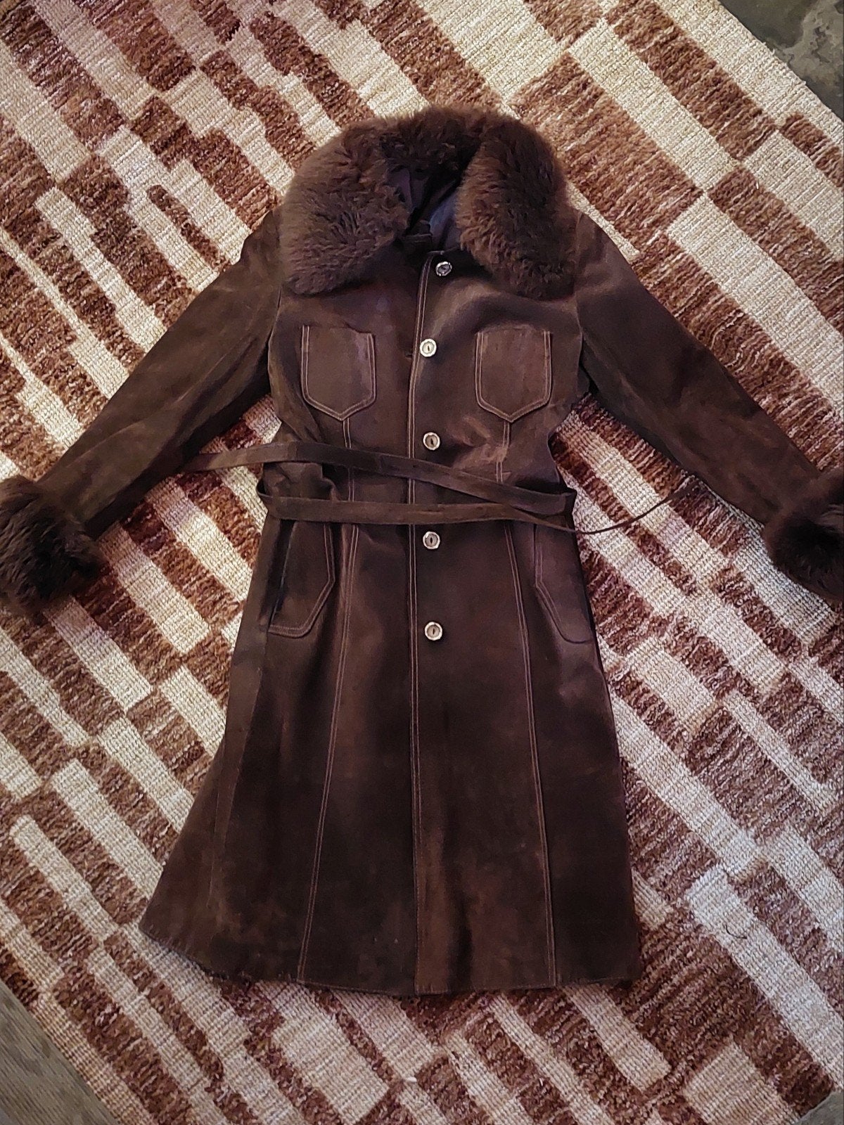 Lammy coat, Kleding | Dames, Ophalen of Verzenden, Zo goed als nieuw, Maat 34 (XS) of kleiner, Bruin