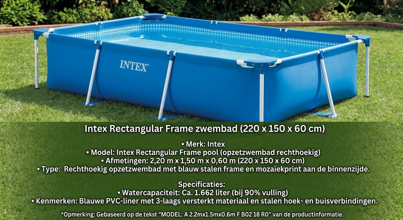 Intex zwembad (220 x 150 x 60 cm) + pomp & accessoires, Ophalen, Gebruikt, Minder dan 80 cm, Minder dan 200 cm