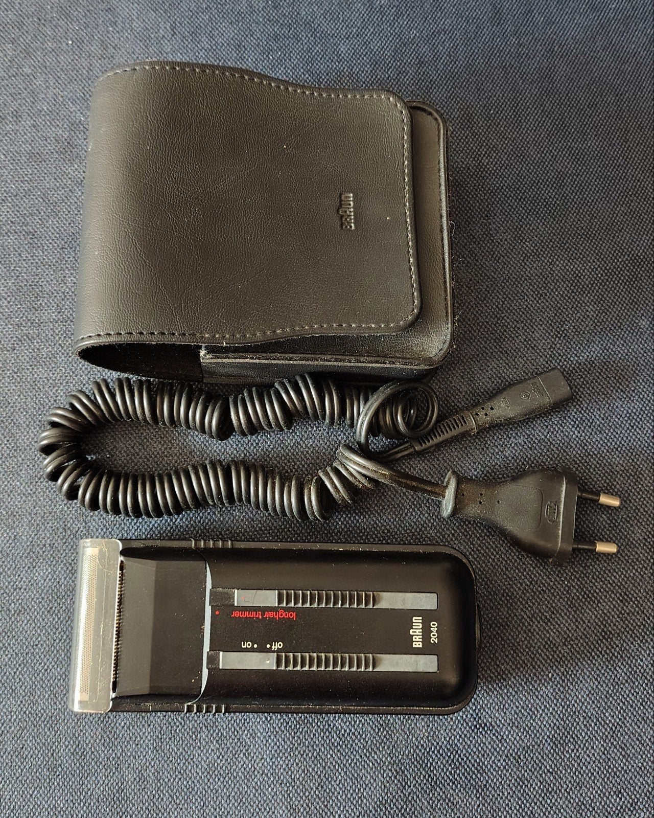 Braun 2040 Scheerapparaat met etui en snoer, Witgoed en Apparatuur, Ophalen of Verzenden, Gebruikt, Scheren en Epileren