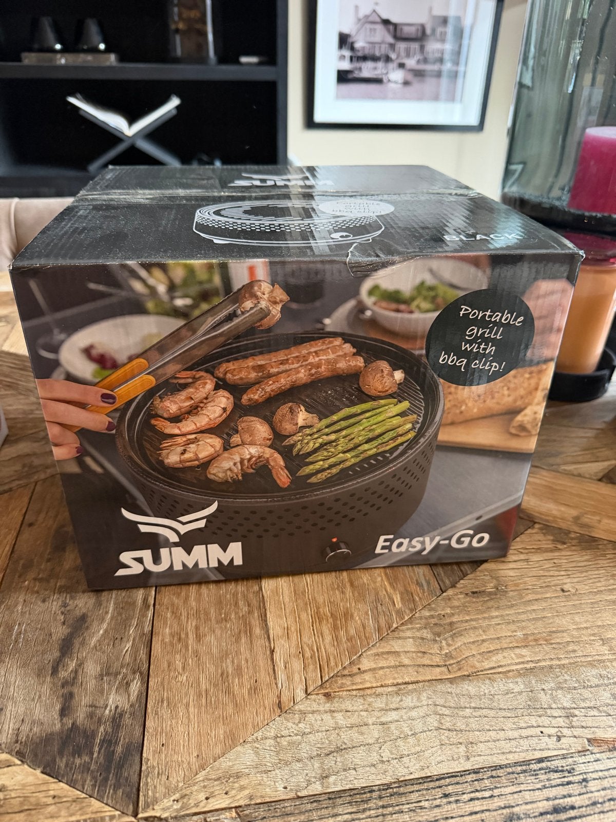 SUMM Easy-Go Draagbare Grill met BBQ-tang, Ophalen of Verzenden, Nieuw