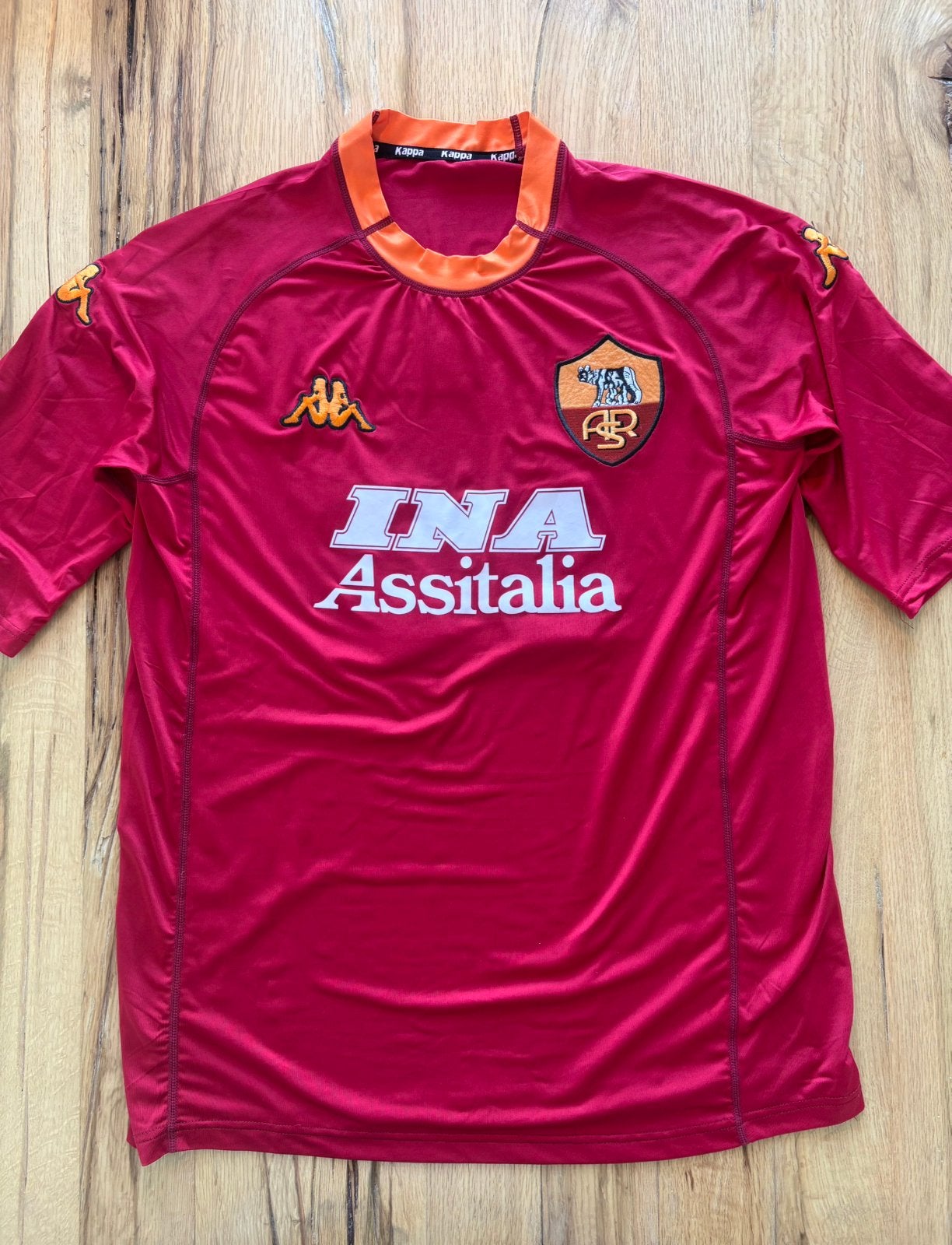AS Roma Vintage Kappa shirt maat L No.17, Verzenden, Gebruikt, Shirt