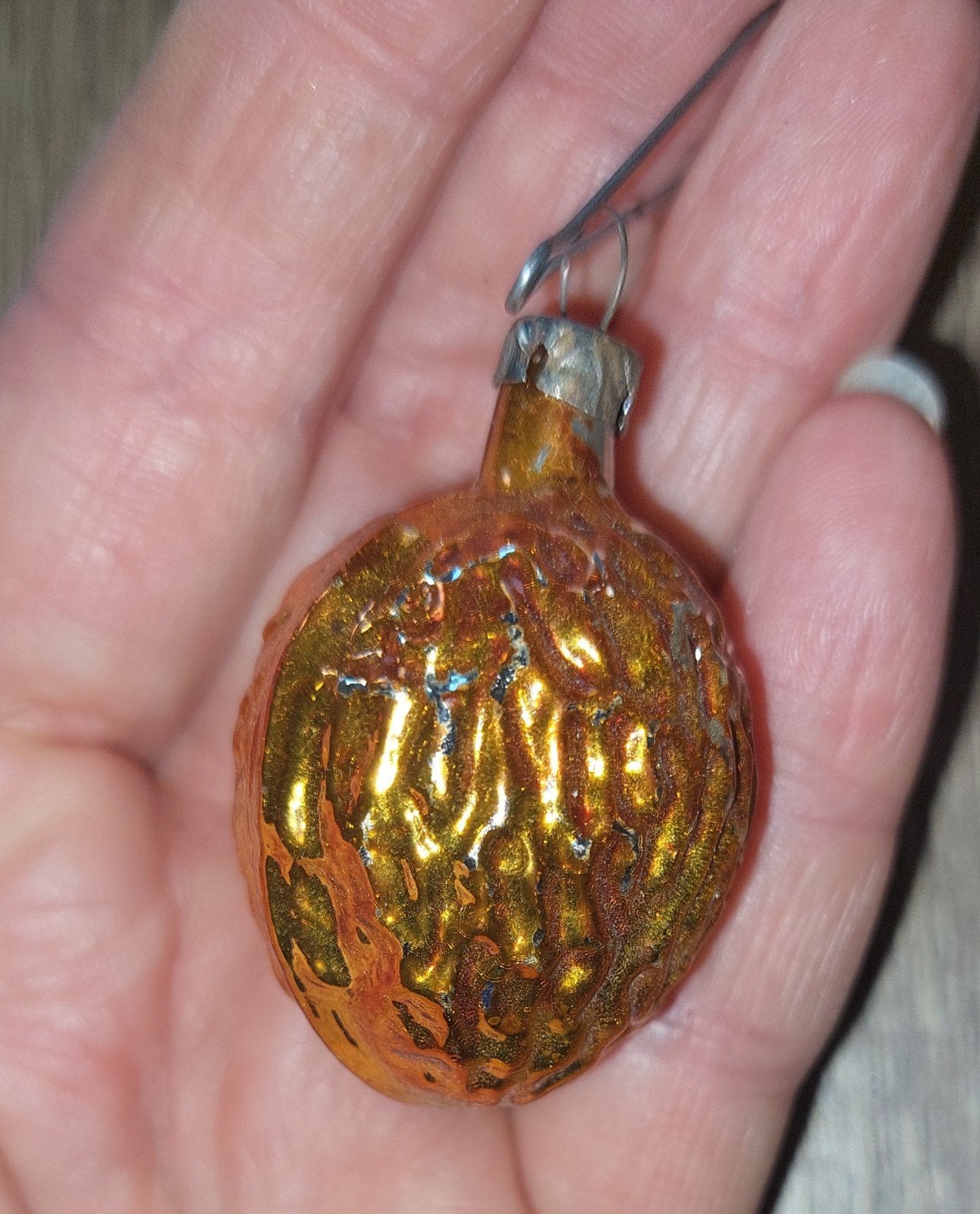 antieke Kerstbal - noot, Diversen, Ophalen of Verzenden