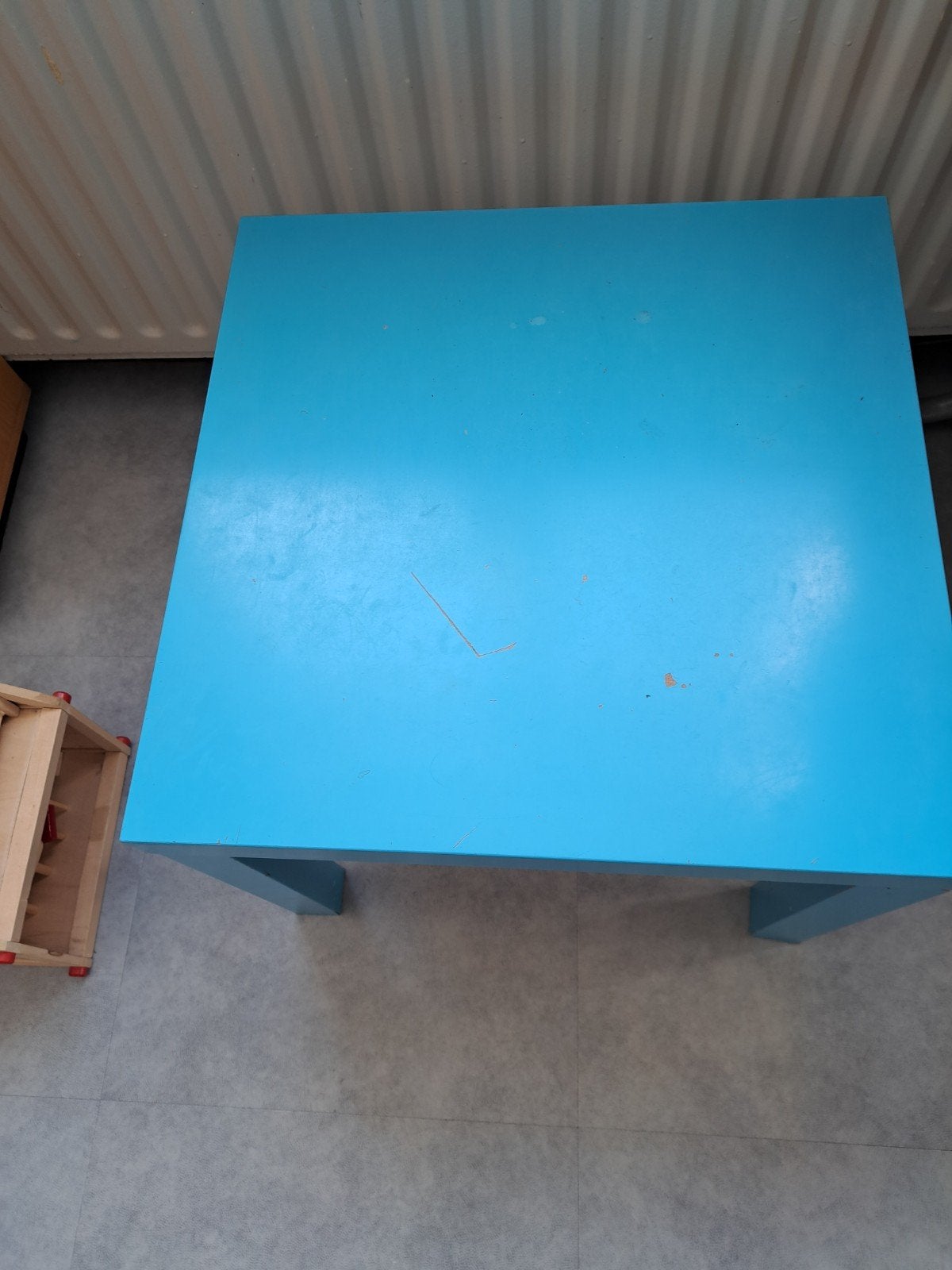 IKEA Blauw Tafeltje 55x55cm - Ideaal voor elke kamer, Overige materialen, Gebruikt, 50 tot 100 cm, Modern, functioneel