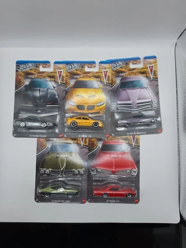 Hot Wheels Pontiac Complete Set 5 Auto’s, Hot Wheels, Nieuw, Ophalen of Verzenden, Hot Wheels