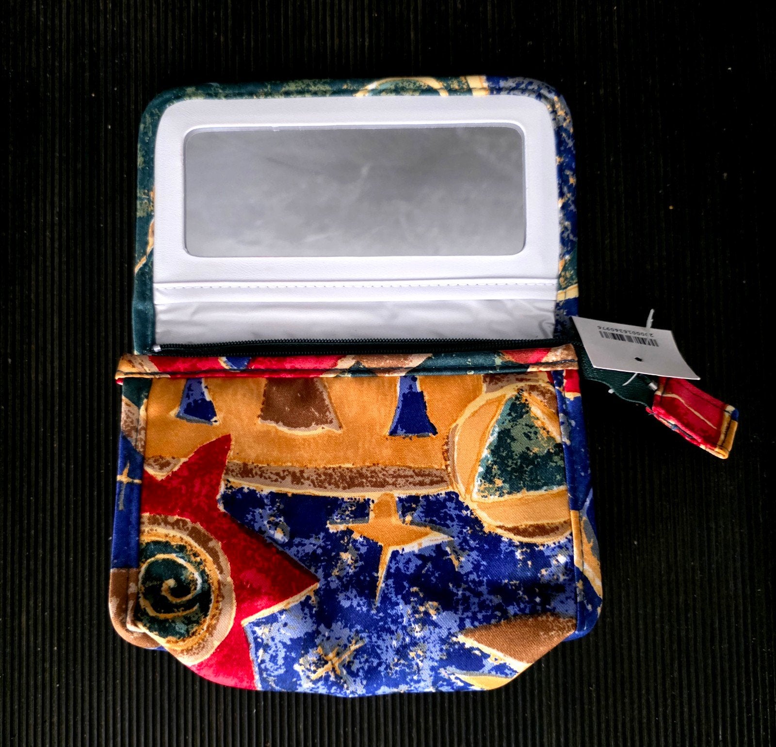 Nieuwe retro chique ariistiek toilettasje m spiegel in klep, Ophalen of Verzenden, Nieuw, Blauw, Dame