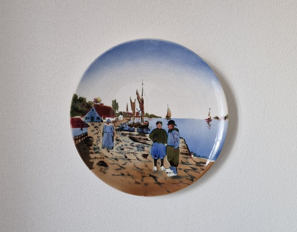 Decoratief wandbord - Nederlands vissersdorp, Ophalen