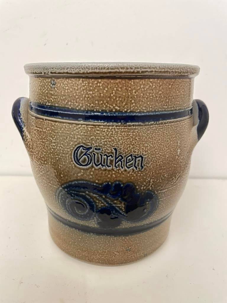 Vintage steengoed Duitse voorraadpot | Gürken | 1950-1999, Antiek en Kunst, Ophalen of Verzenden