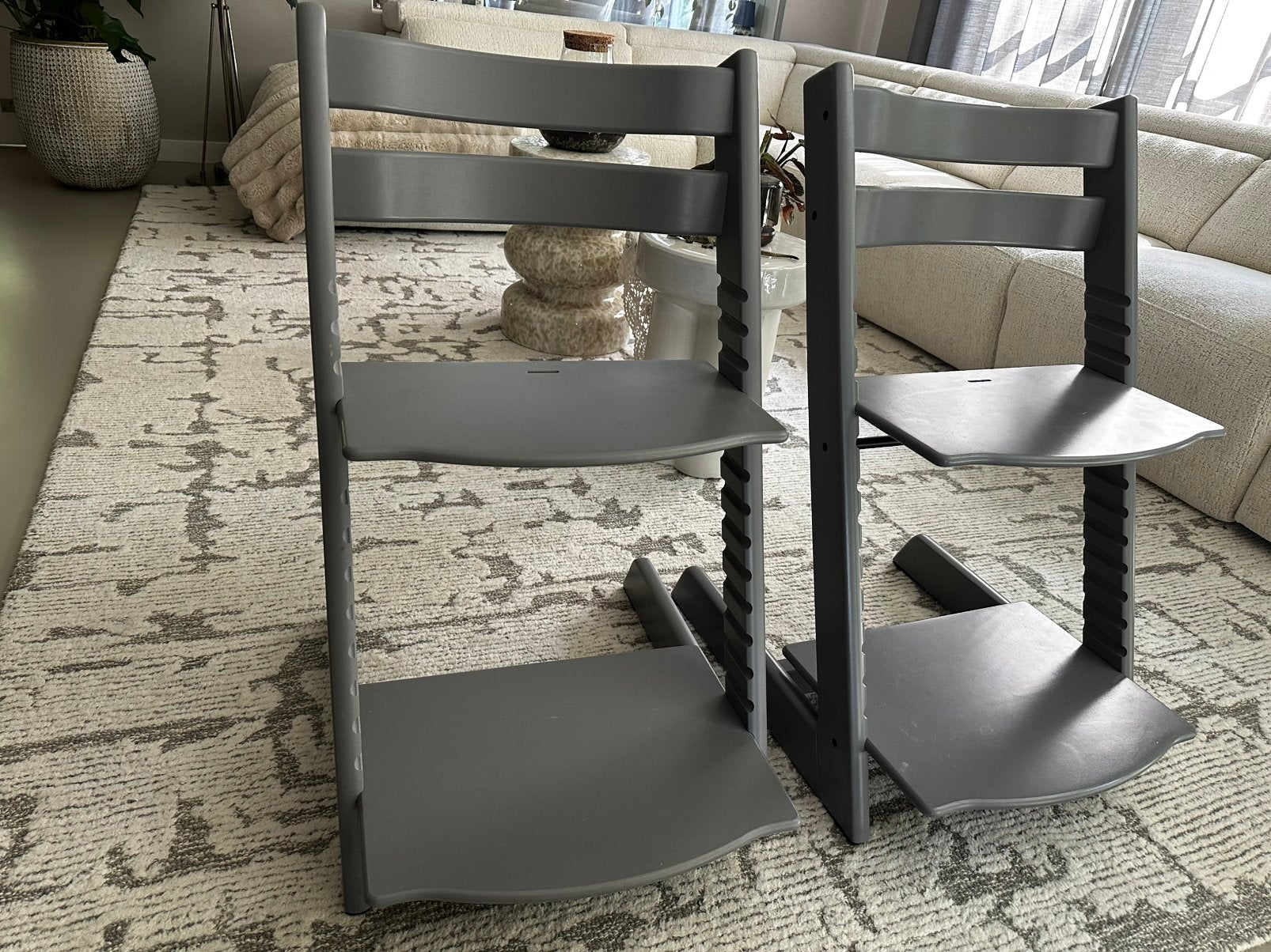 Stokke Tripp Trapp Kinderstoel Storm Grijs, Kinderen en Baby's, Kinderstoelen, Ophalen, Zo goed als nieuw, Meegroeistoel